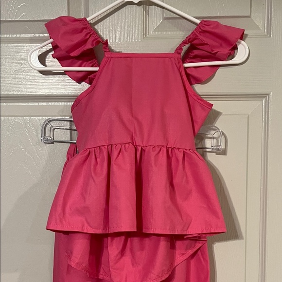 Pink Ruffled Girls Pants Suit Suit Size 6 NWOT - Picture 2 of 6